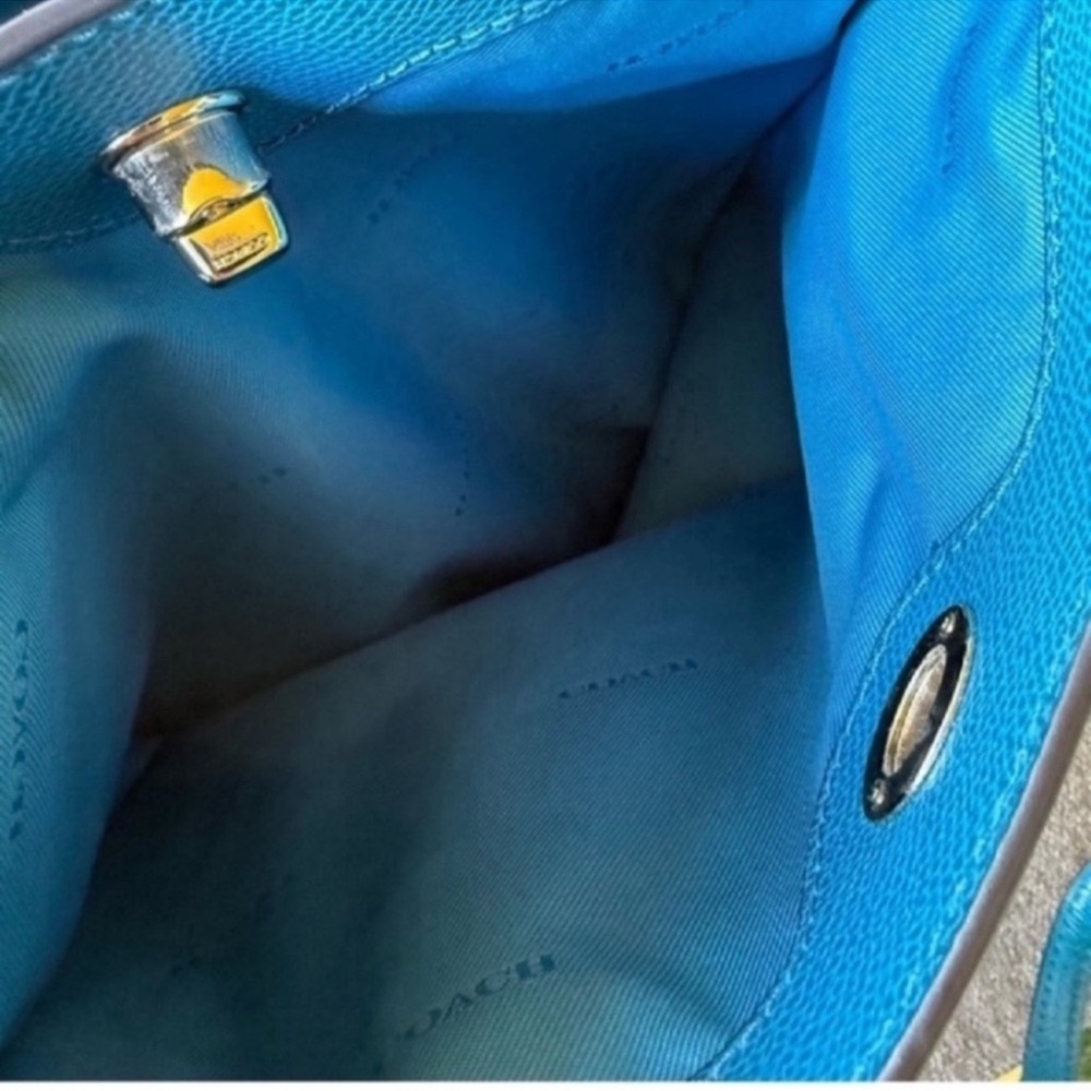 COACH blue tote - Picture 5 of 9